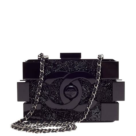 crystal chanel lego clutch|Chanel Lego clutch bag.